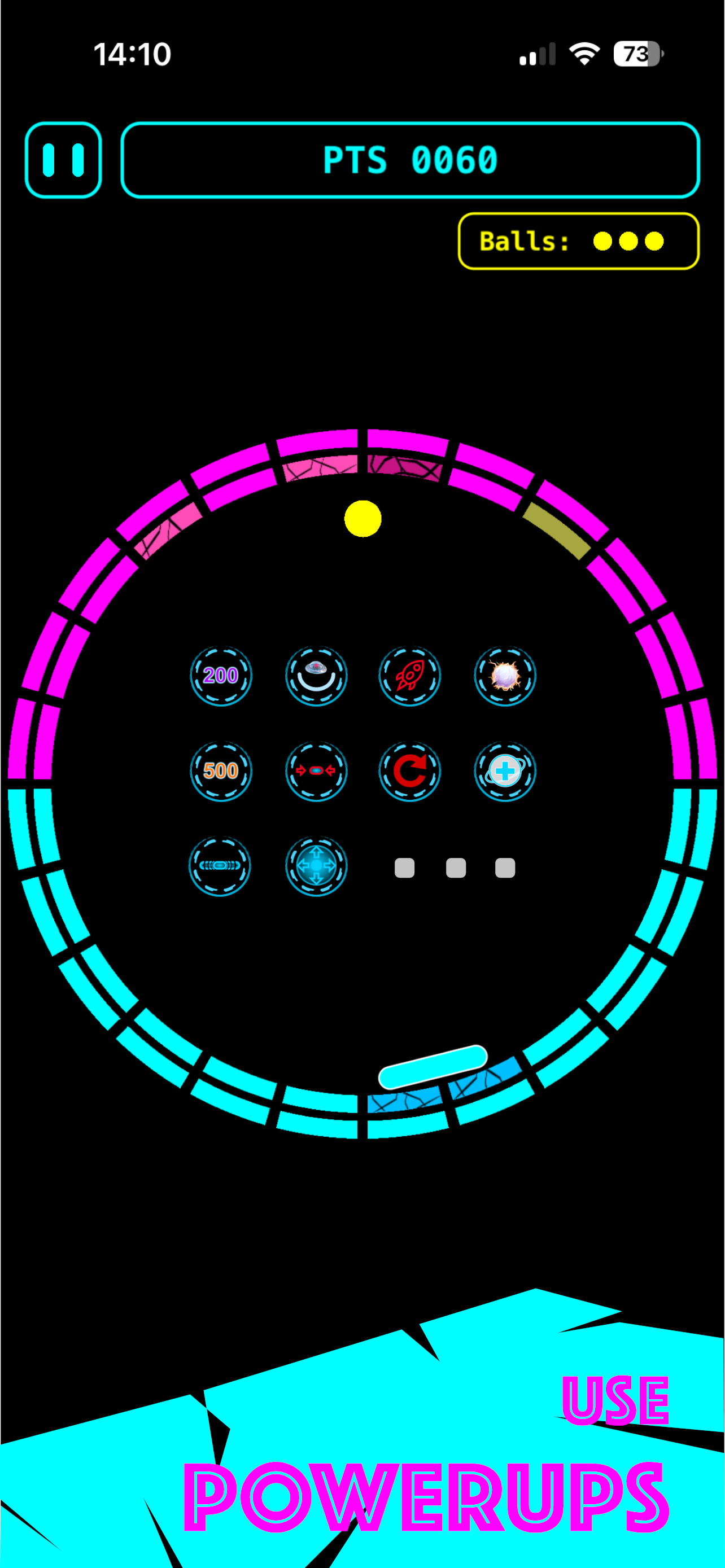 ArcBreaker screenshot: Use powerups